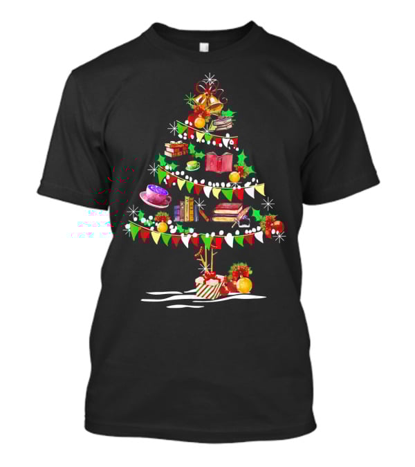 Christmas Tree Of Books And Holiday Cheer T-Shirt