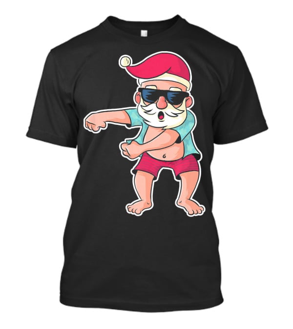 Flossing Dance Santa In Sunglasses And Hat T-Shirt