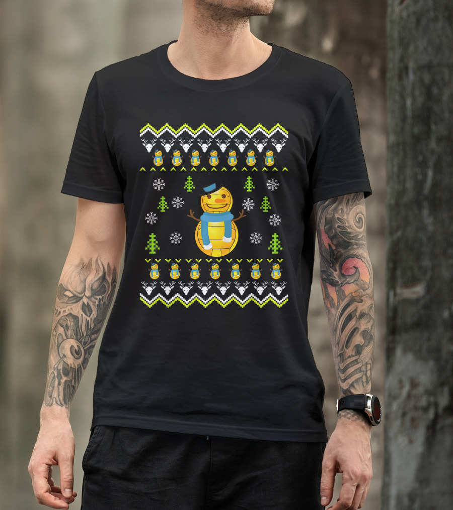 Water Polo Snowman Ugly Christmas T-Shirt