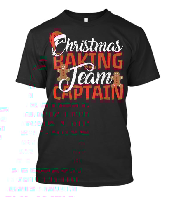 Christmas Baking Team Captain Gingerbread Santa Holiday T-Shirt