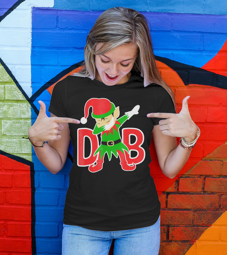 Dabbing Christmas Elf Cute Christmas Holidays T-Shirt