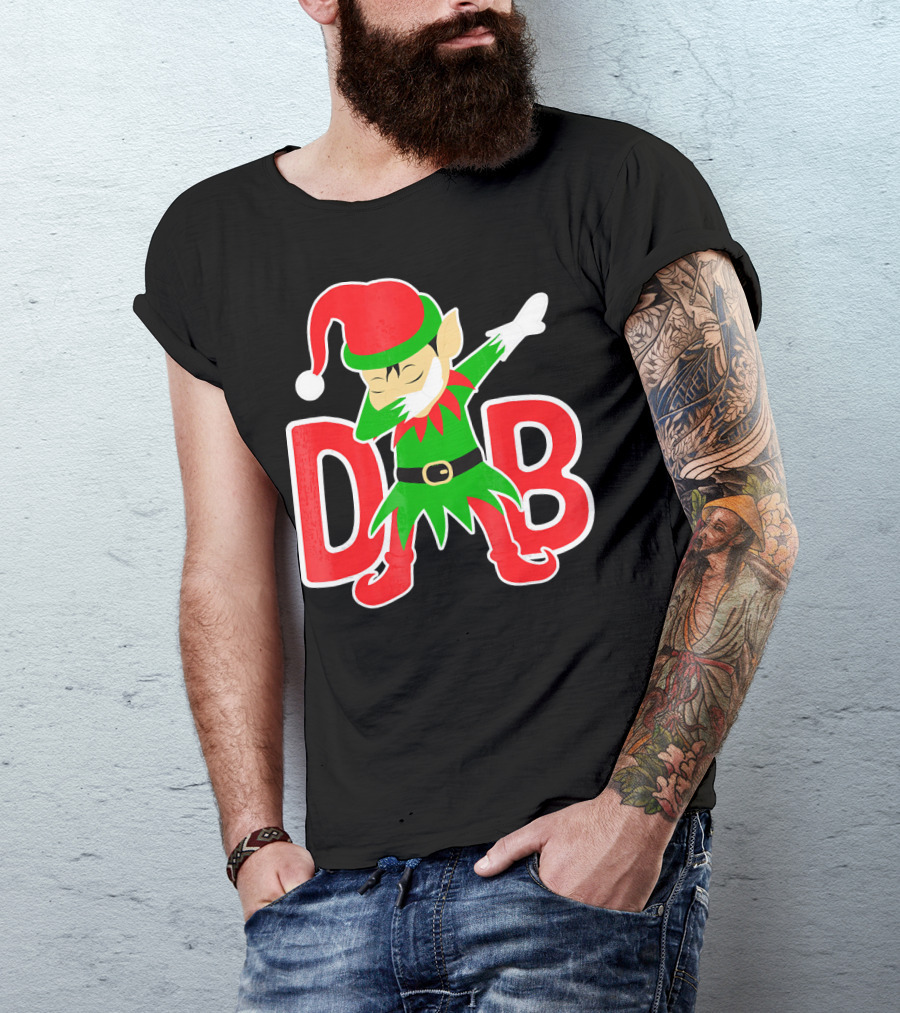 Dabbing Christmas Elf Cute Christmas Holidays T-Shirt