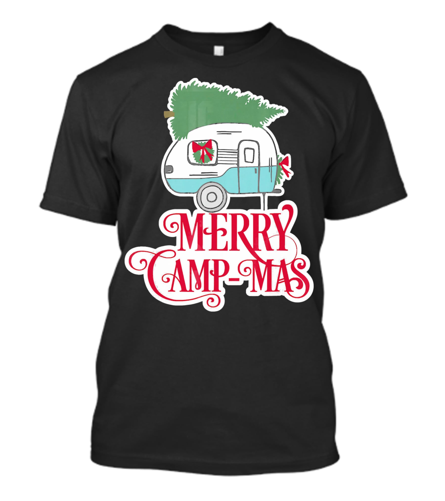 Merry Camp-Mas Christmas Vintage Camper T-Shirt