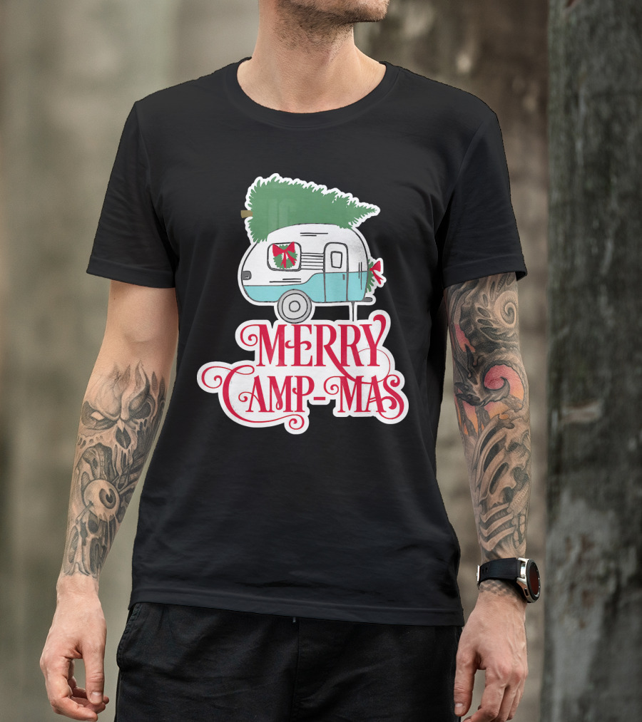 Merry Camp-Mas Christmas Vintage Camper T-Shirt
