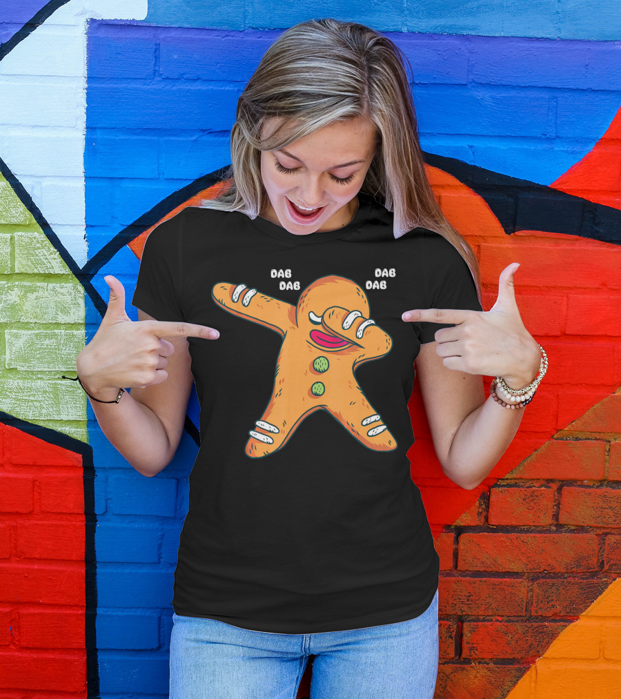 Dab Dab Gingerbread Cookie Christmas Dance T-Shirt