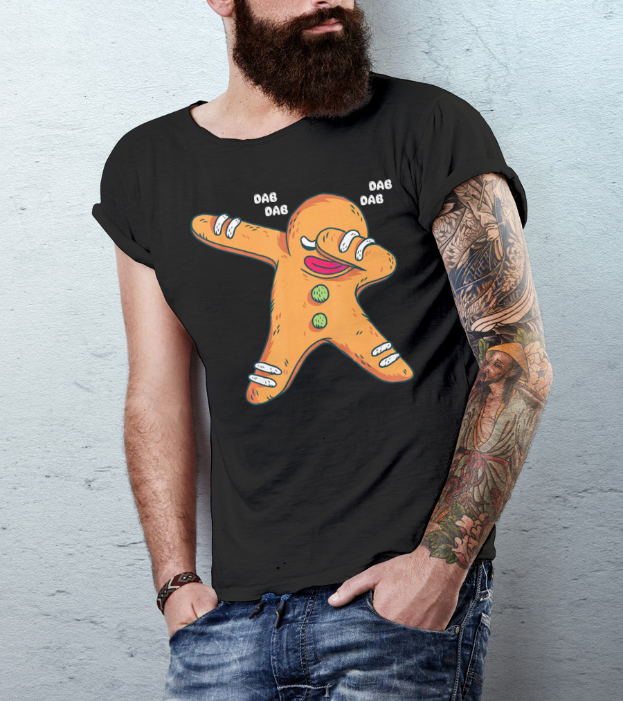 Dab Dab Gingerbread Cookie Christmas Dance T-Shirt