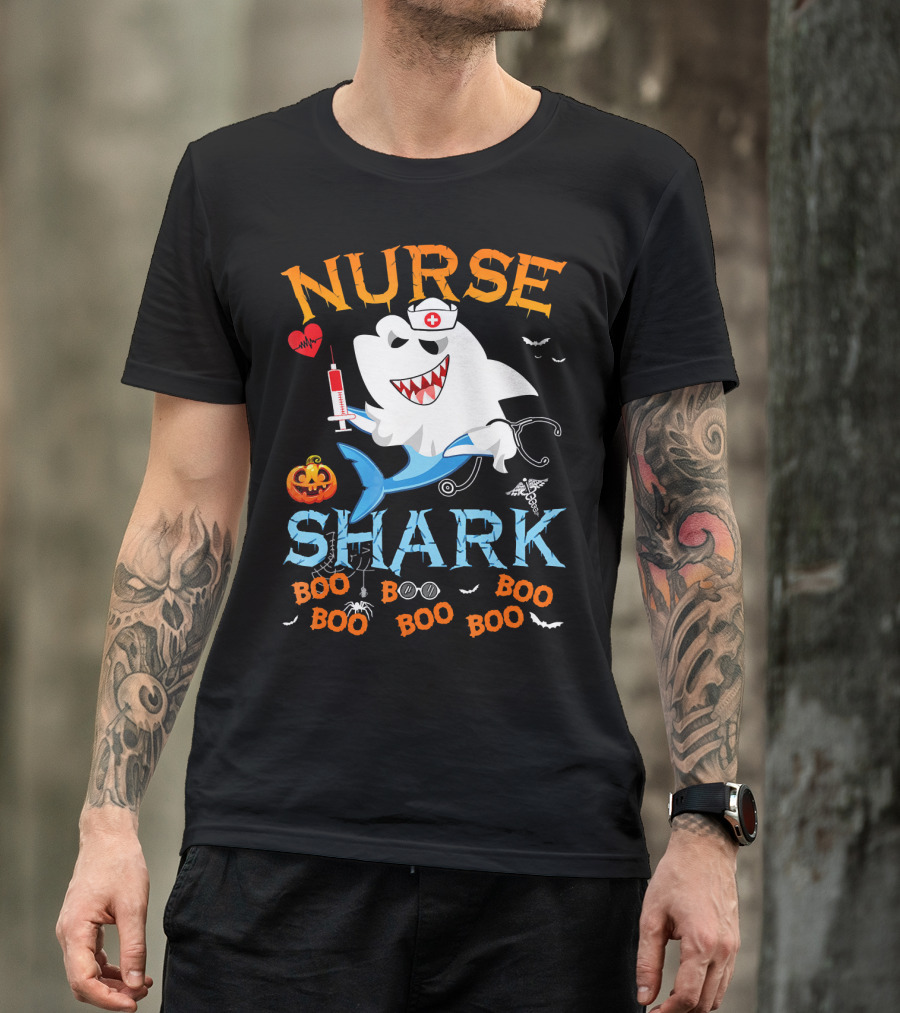Nurse Shark Halloween Boo Scary Nurse Shark T-Shirt