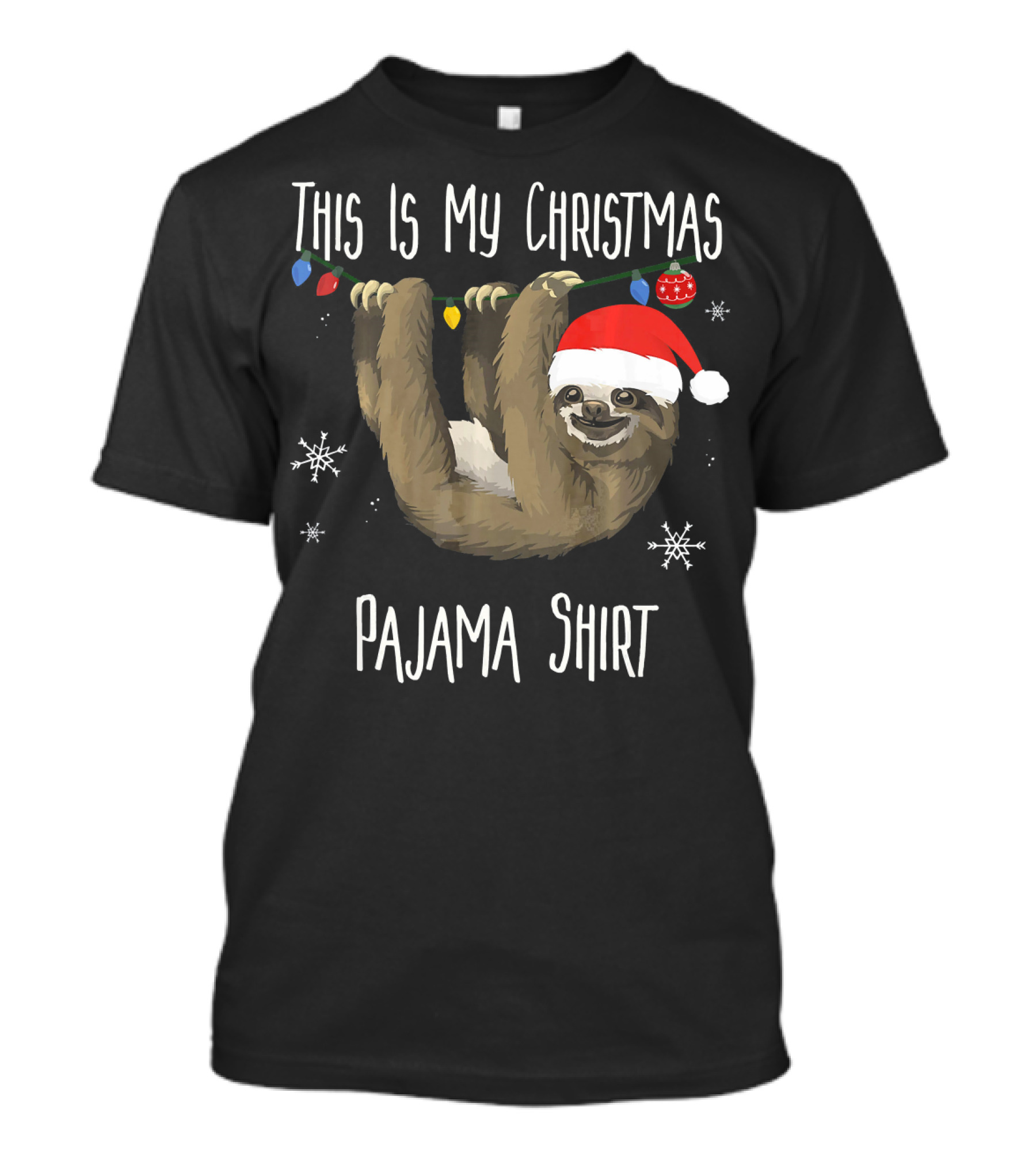 This Is My Christmas Pajama Shirt Sloth T-Shirt
