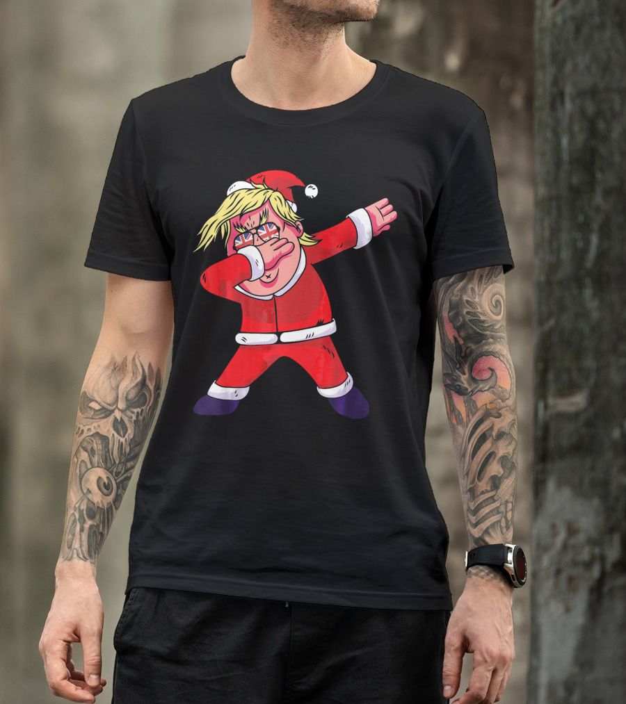 Dabbing Santa Claus With Sunglasses And Santa Hat T-Shirt