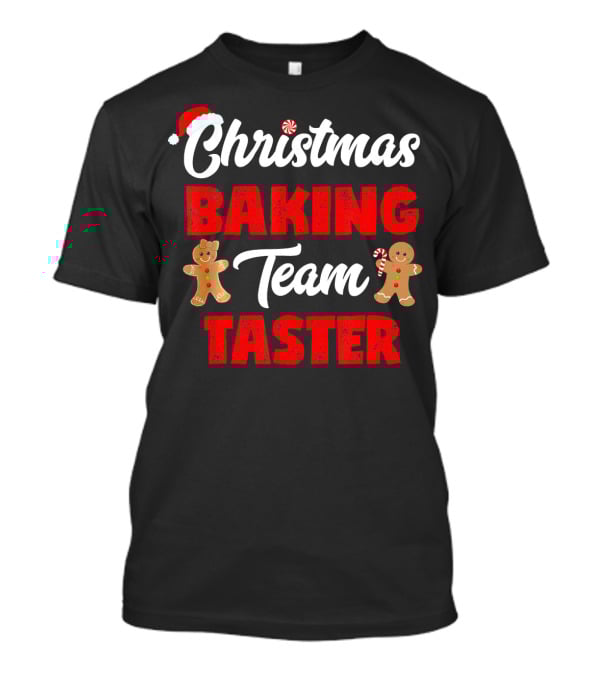 Christmas Baking Team Taster Gingerbread Candy Cane Santa Hat T-Shirt