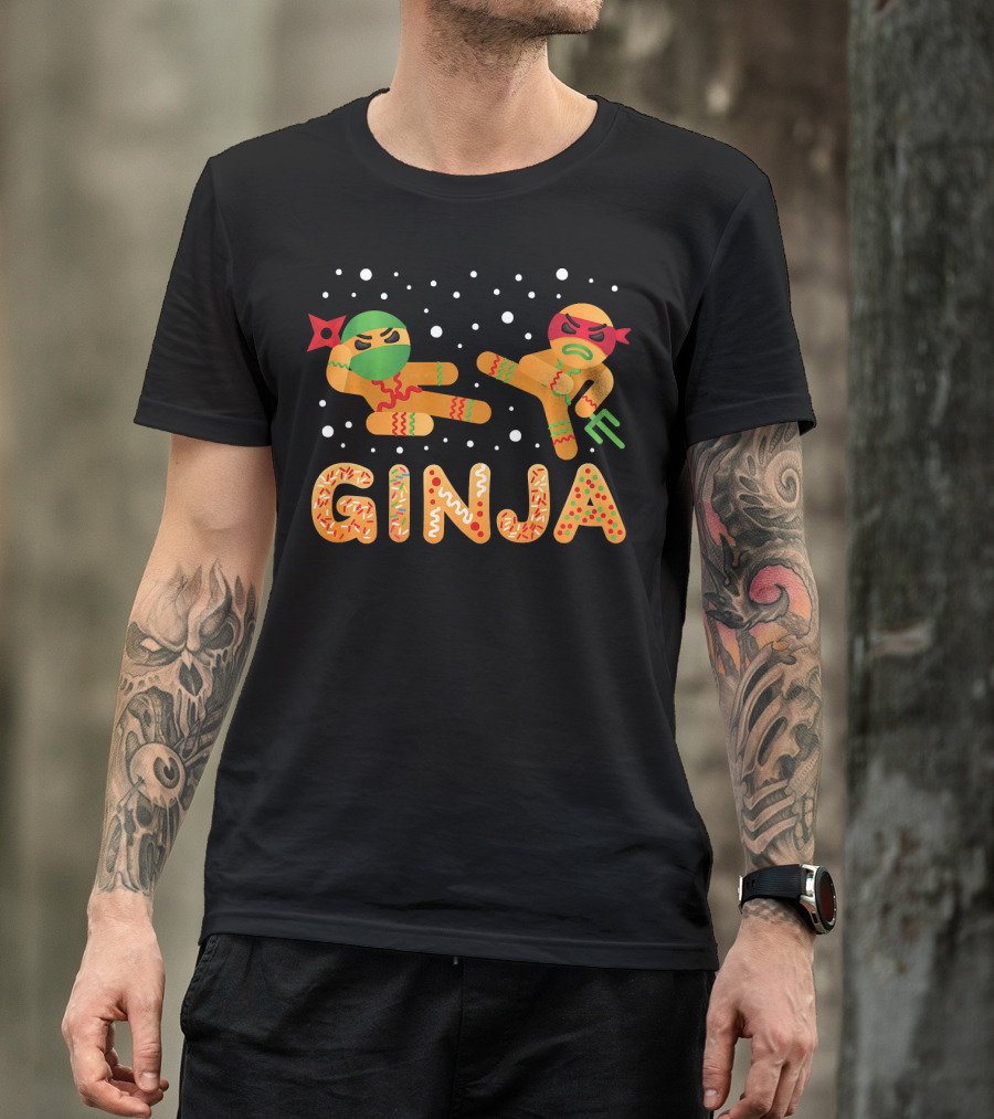 Ginja Gingerbread Man Ninja Cookie Fighters T-Shirt