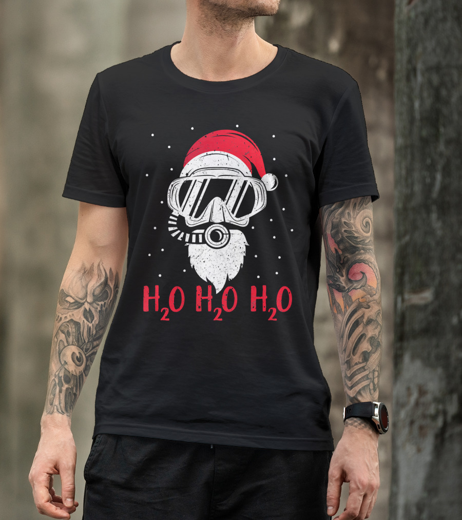 Santa Scuba Diving H2O H2O H2O T-Shirt