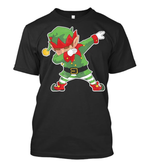 Christmas Dabbing Elf Funny Holiday Dance Pose T-Shirt