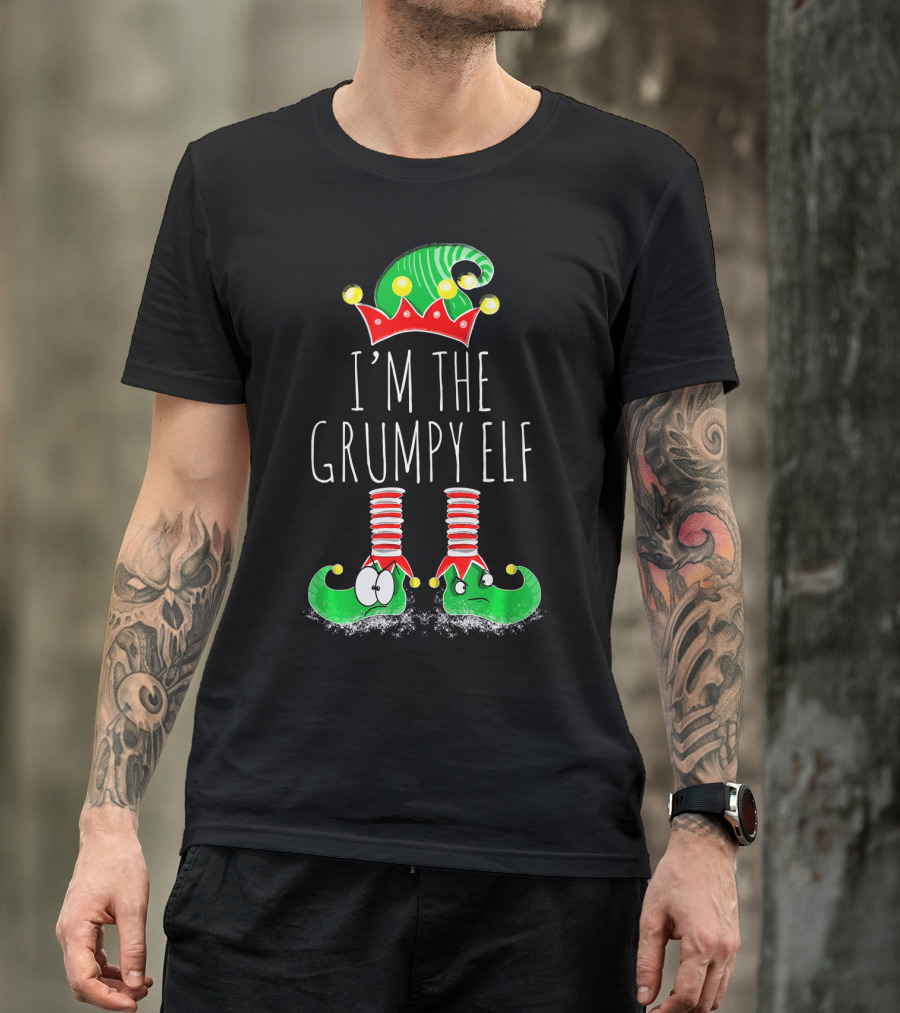 I'm The Grumpy Elf Christmas Elf Matching Family Me T-Shirt