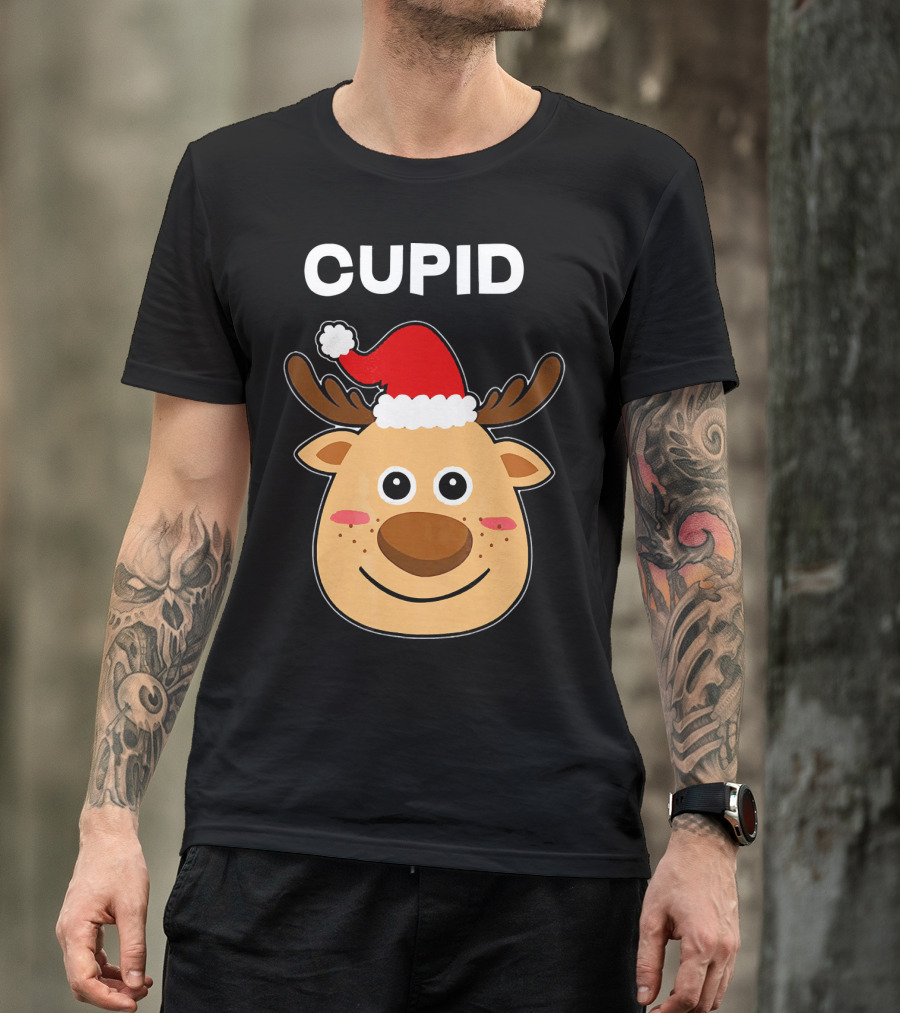 Santa Hat Reindeer Cupid T-Shirt