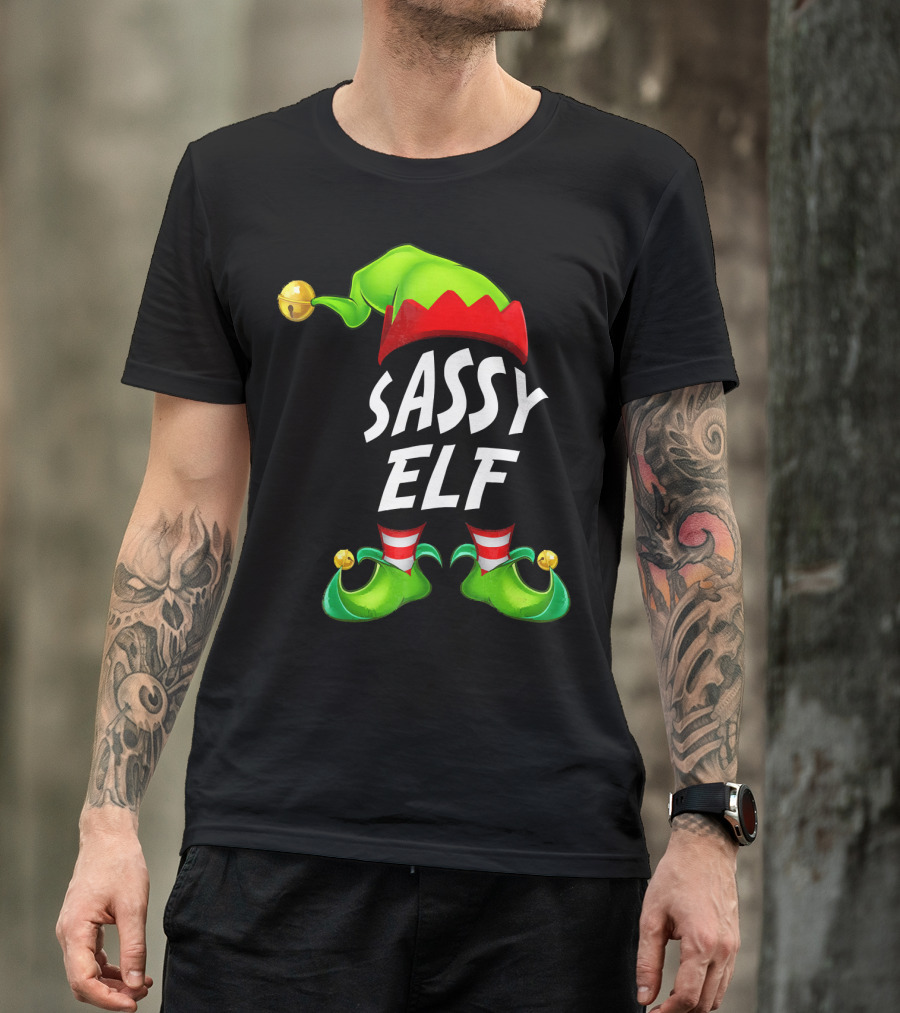 Sassy Elf Christmas Funny Fam T-Shirt