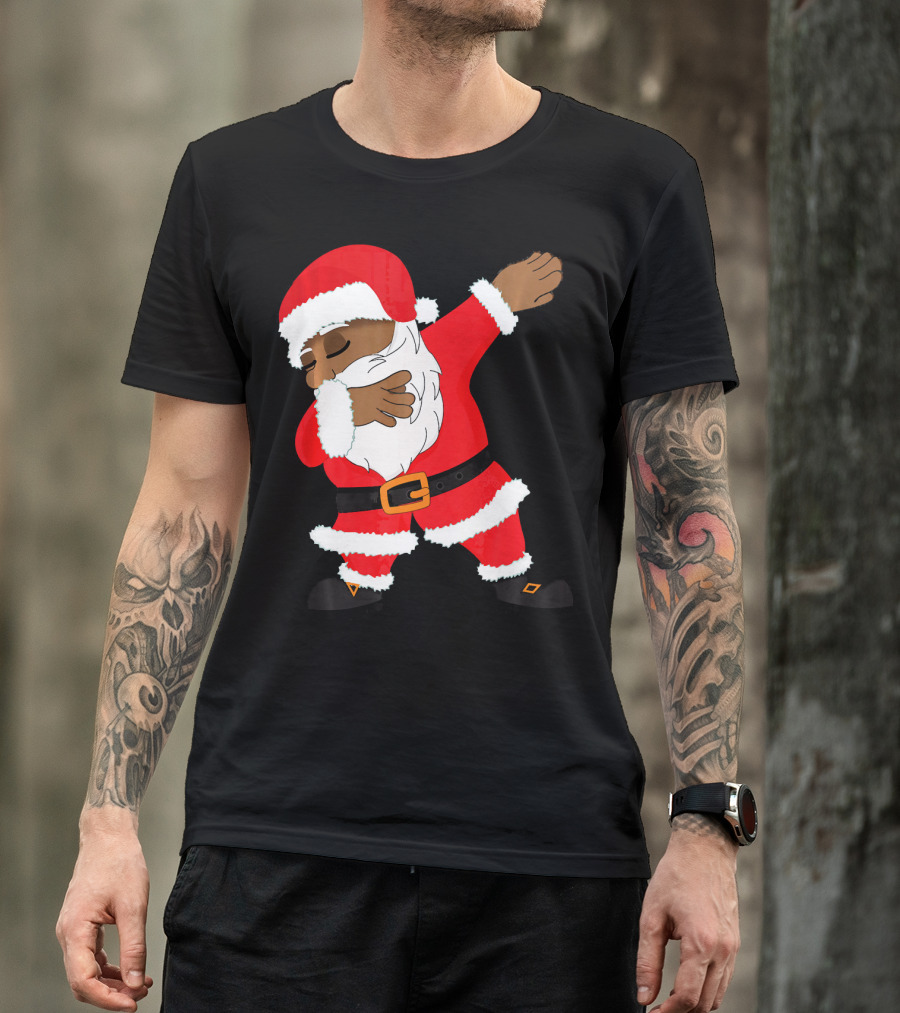 Dabbing Santa Funny Christmas Dab Festive Hip Hop Style Santa Claus T-Shirt