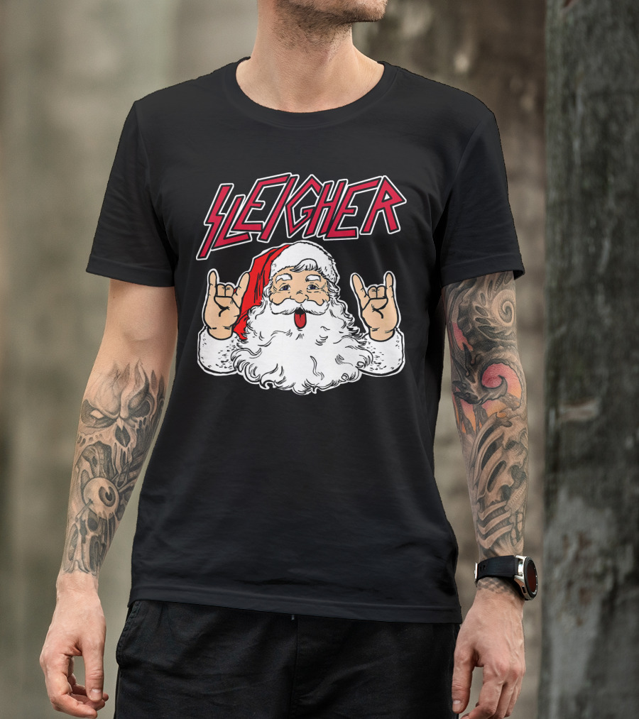 Santa Sleigher Funny Slayer Hail Santa T-Shirt