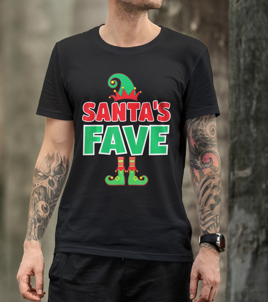 SANTA'S FAVE Elf Hat And Boots T-Shirt