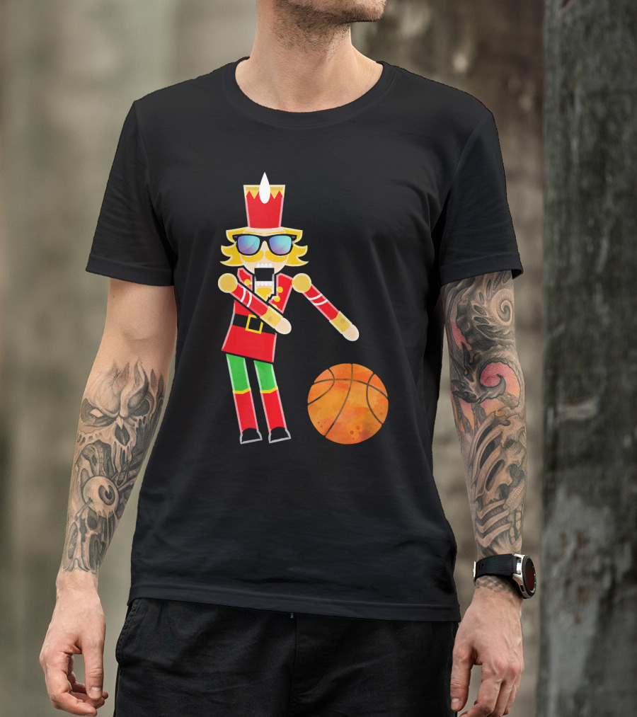 Christmas Nutcracker Basketball Floss Dance T-Shirt
