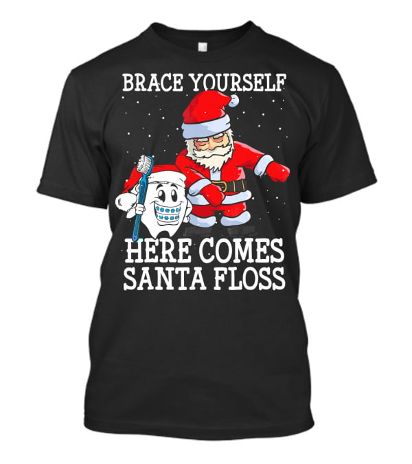 Brace Yourself Here Comes Santa Floss T-Shirt