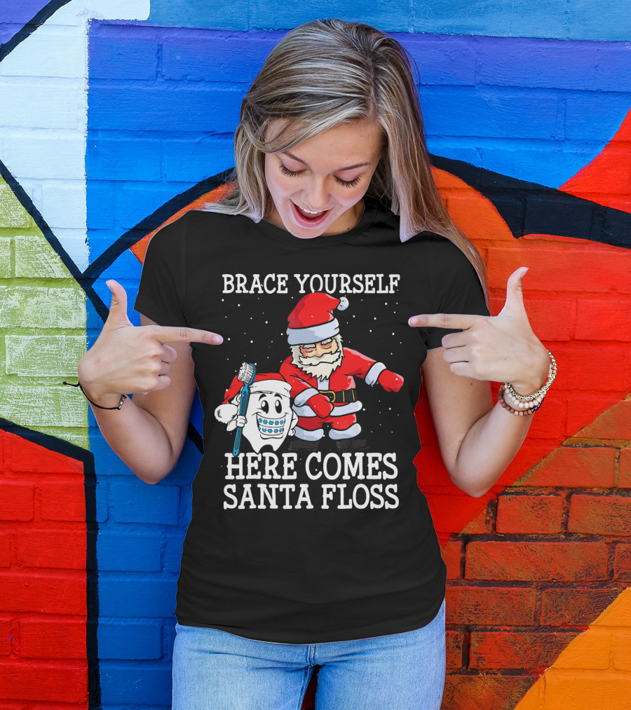 Brace Yourself Here Comes Santa Floss T-Shirt