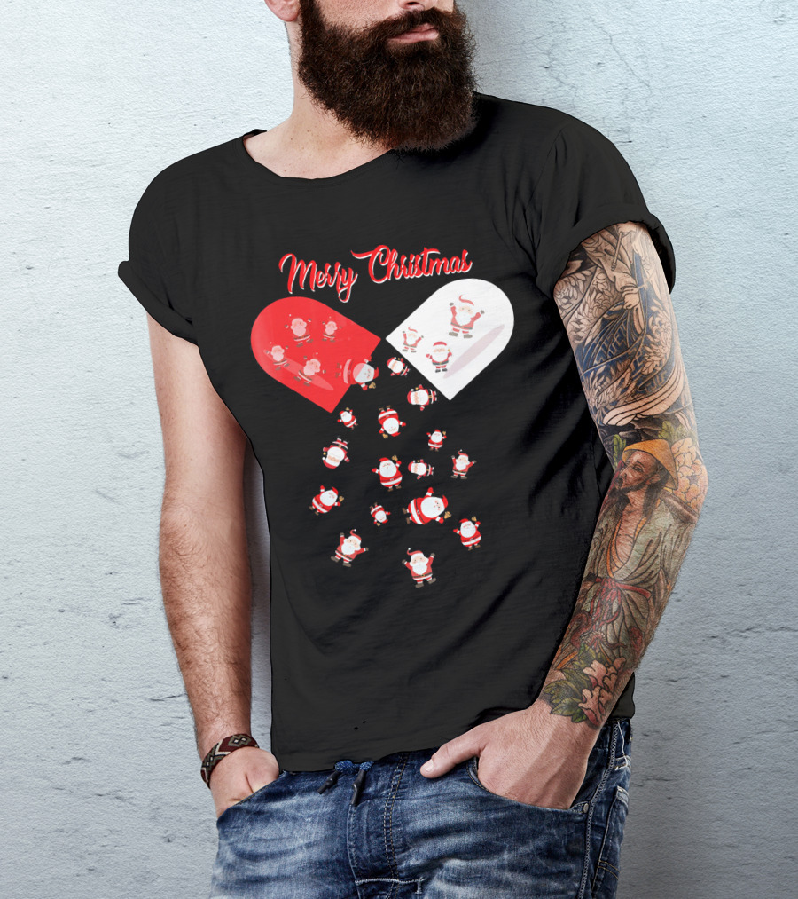 Merry Christmas Santa Capsule Fun T-Shirt