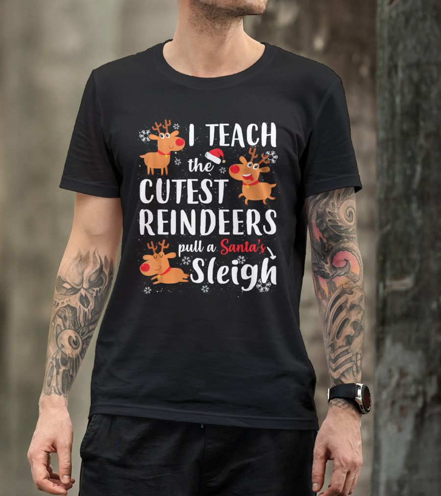 I Teach The Cutest Reindeers Pull A Santa's Sleigh T-Shirt
