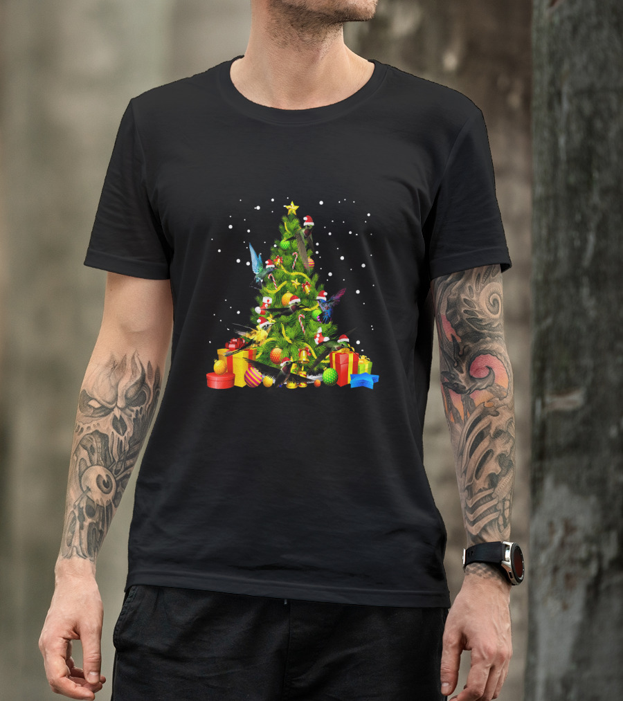 Funny Christmas Hummingbirds Bird Lover Holiday T-Shirt