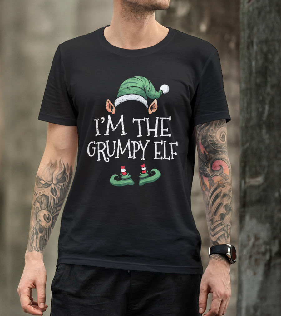 I'M THE GRUMPY ELF Matching Family Group Christmas T-Shirt