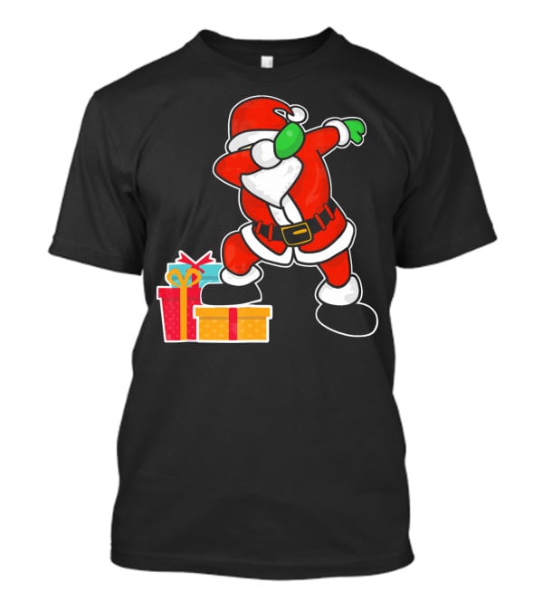 Cute Santa Dabbing With Gifts T-Shirt