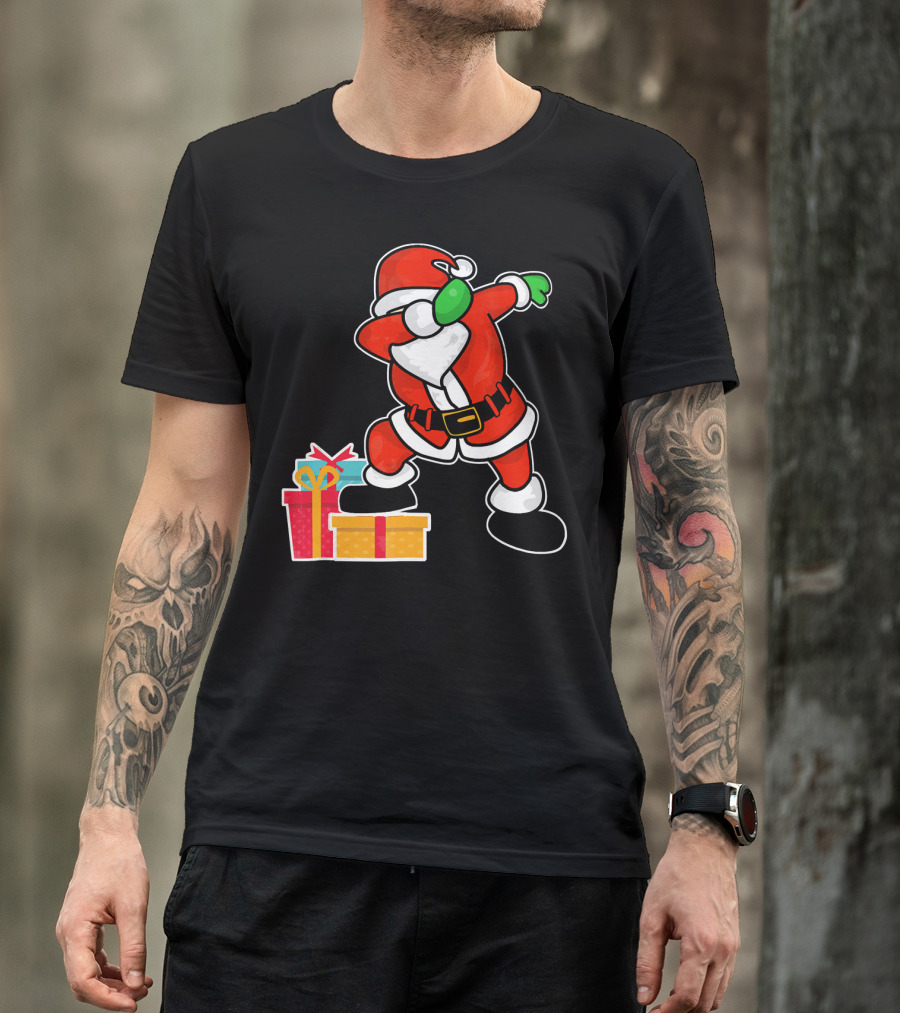 Cute Santa Dabbing With Gifts T-Shirt