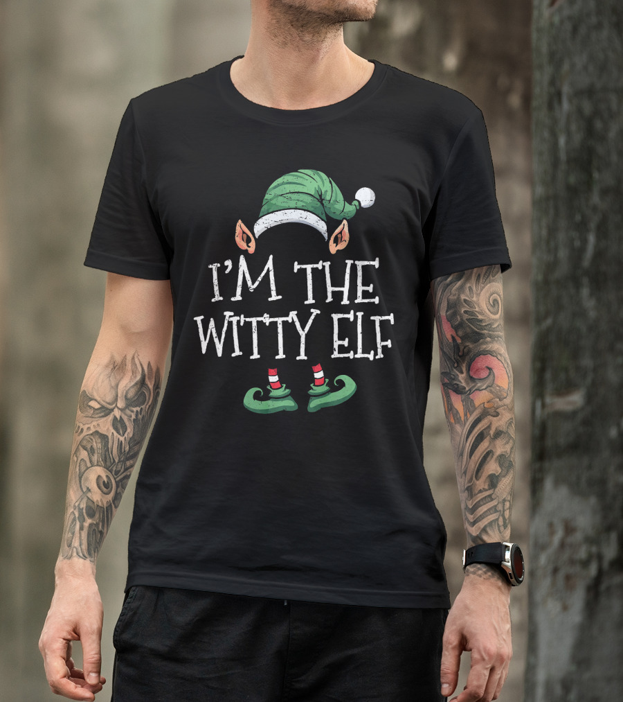 I'm The Witty Elf Matching Family Group Christmas Costume T-Shirt
