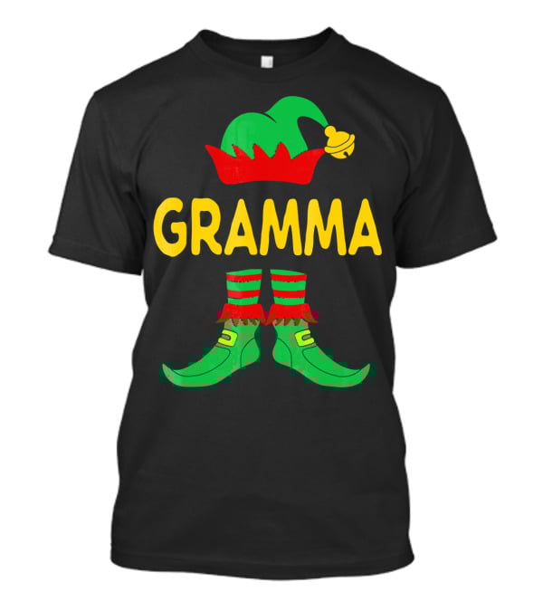 Gramma Elf Christmas Family Matching Outfit Holiday T-Shirt