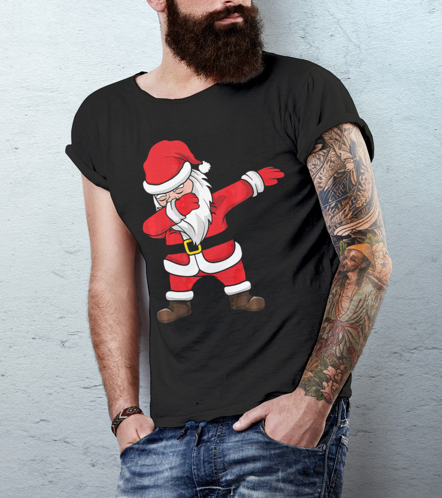 Dabbing Santa Kids Funny Claus Dab Christmas Dance T-Shirt
