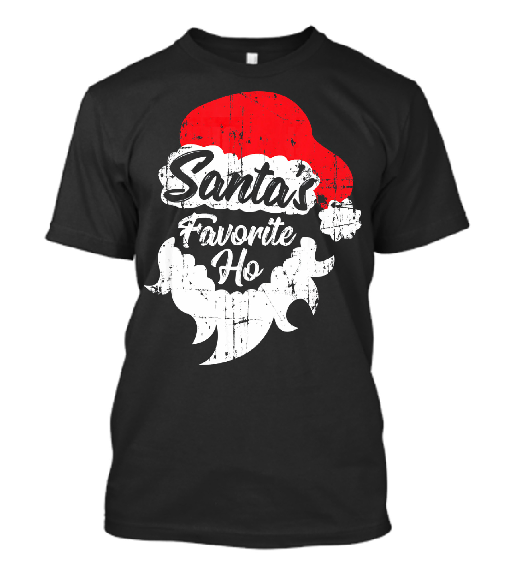 Santa's Favorite Ho Christmas Beard And Hat T-Shirt