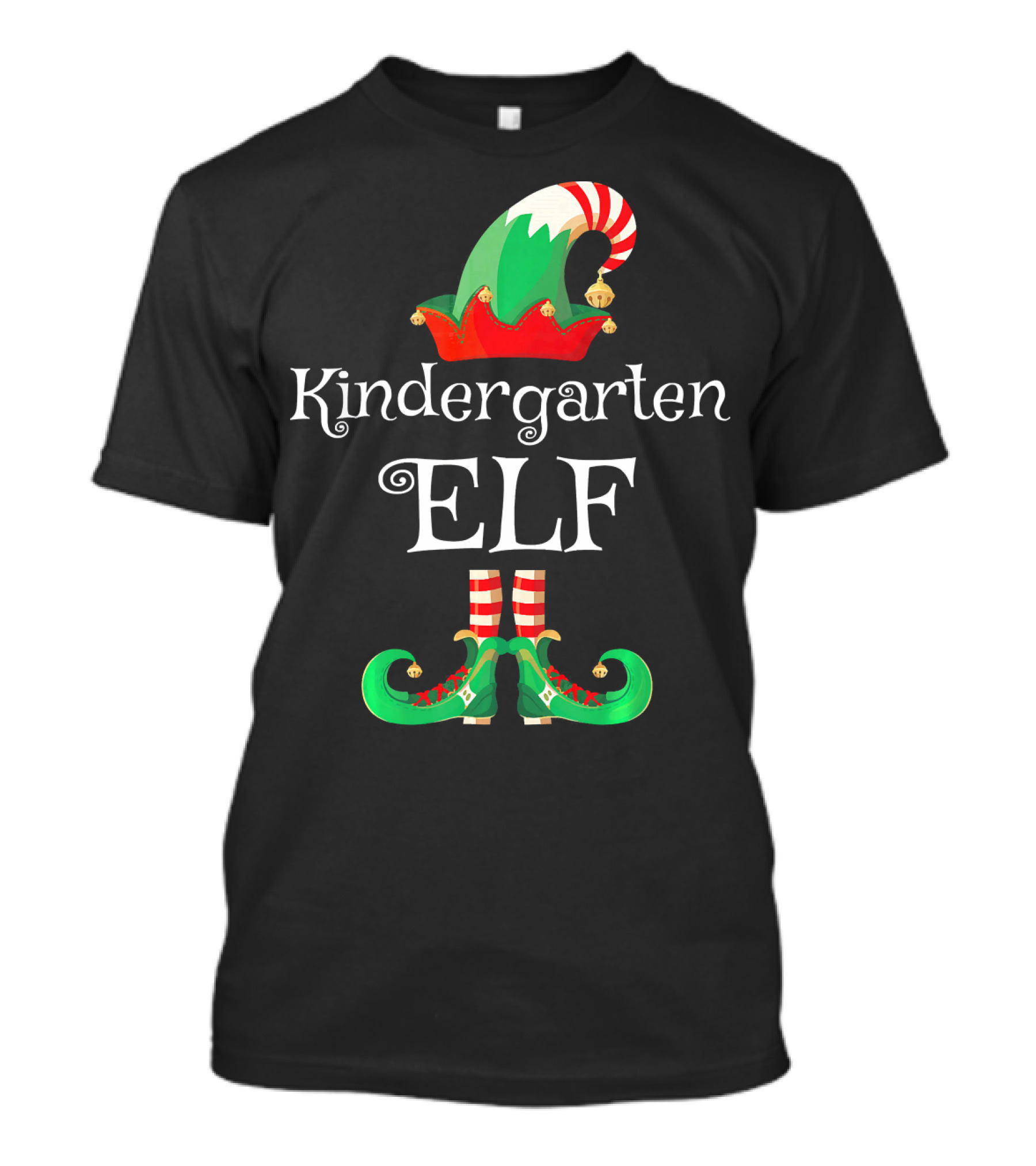 Kindergarten Elf Christmas School Spirit T-Shirt