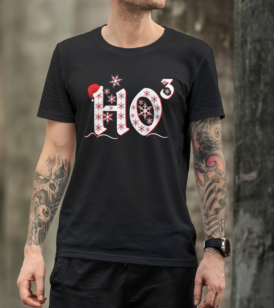 Christmas Ho Ho Ho Snowflake Santa Hat H₀³ T-Shirt