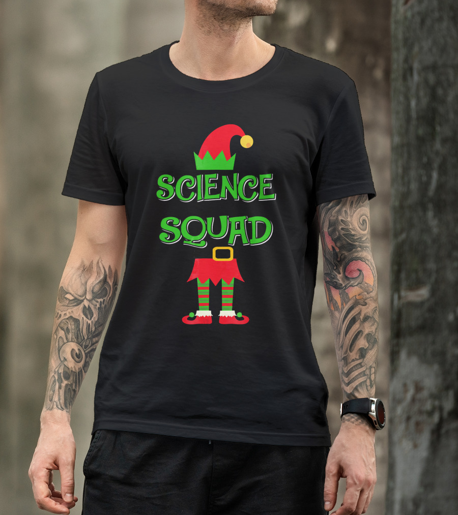 Science Squad Christmas Elf Teacher T-Shirt