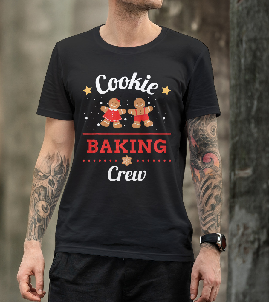 Cookie Baking Crew Gingerbread Christmas Stars T-Shirt