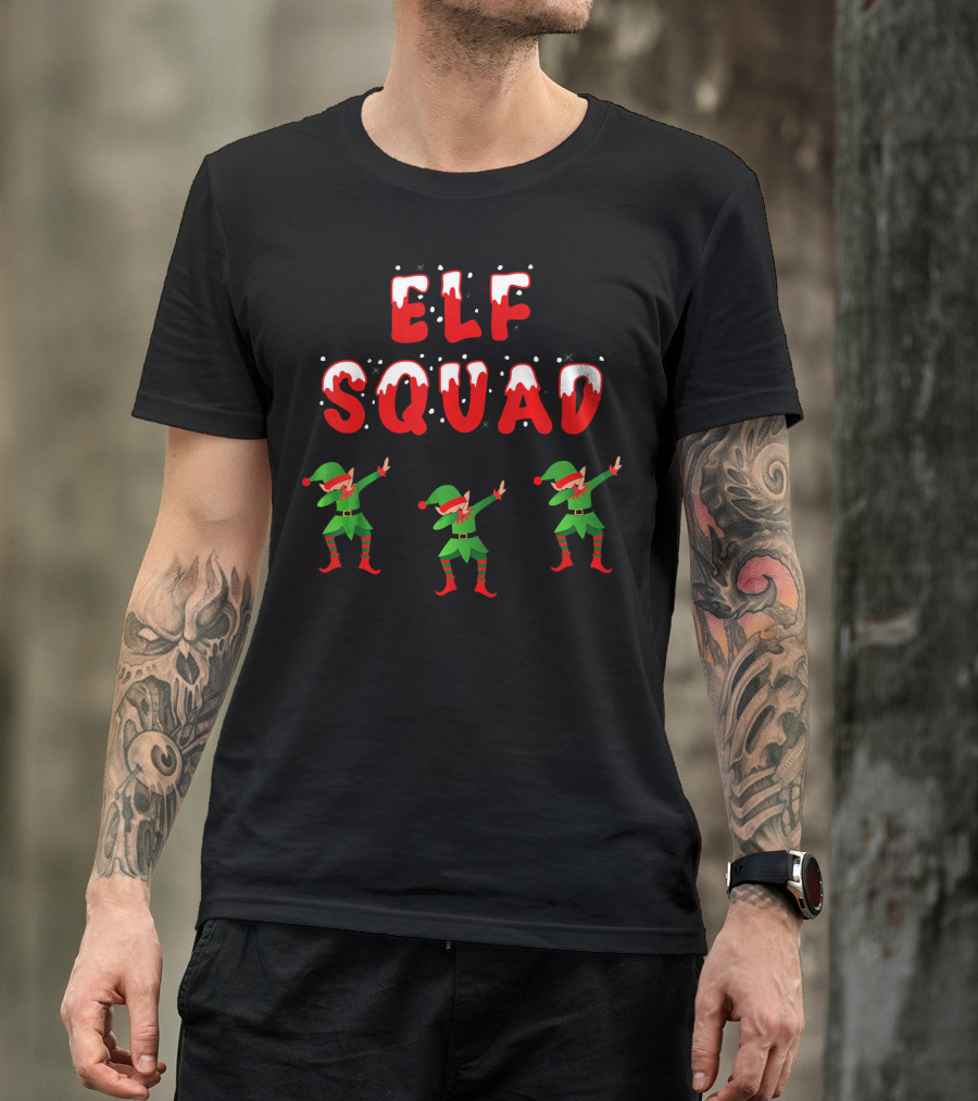 Elf Squad Funny Christmas Dabb T-Shirt
