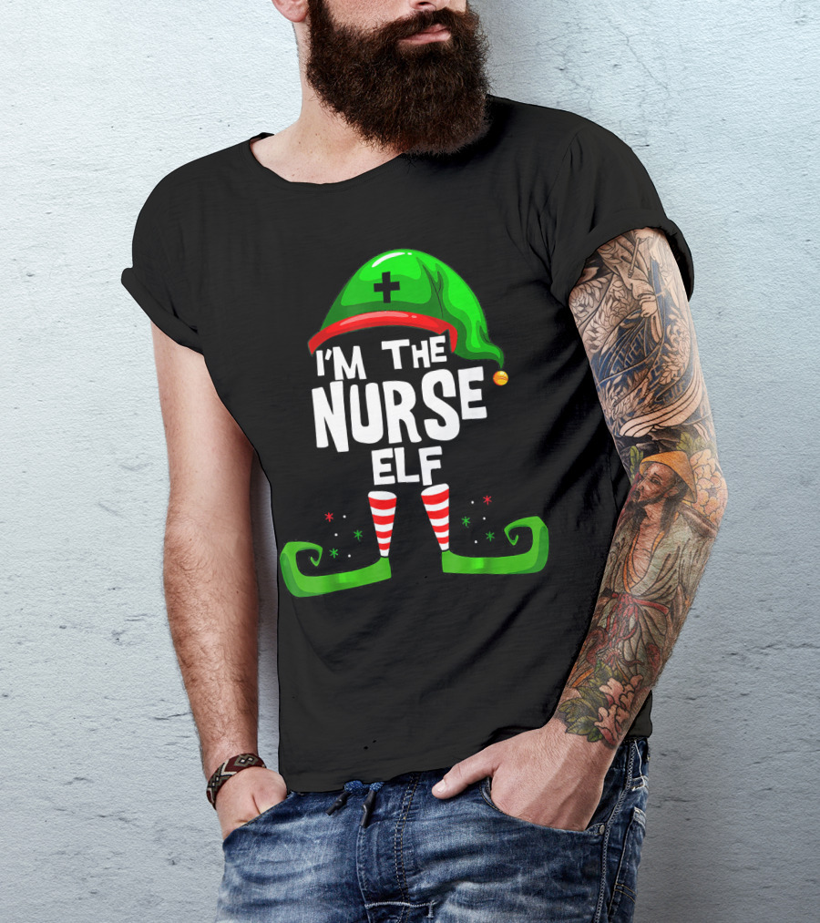 I'm The Nurse Elf RN Nurse Elf Christmas Costume T-Shirt