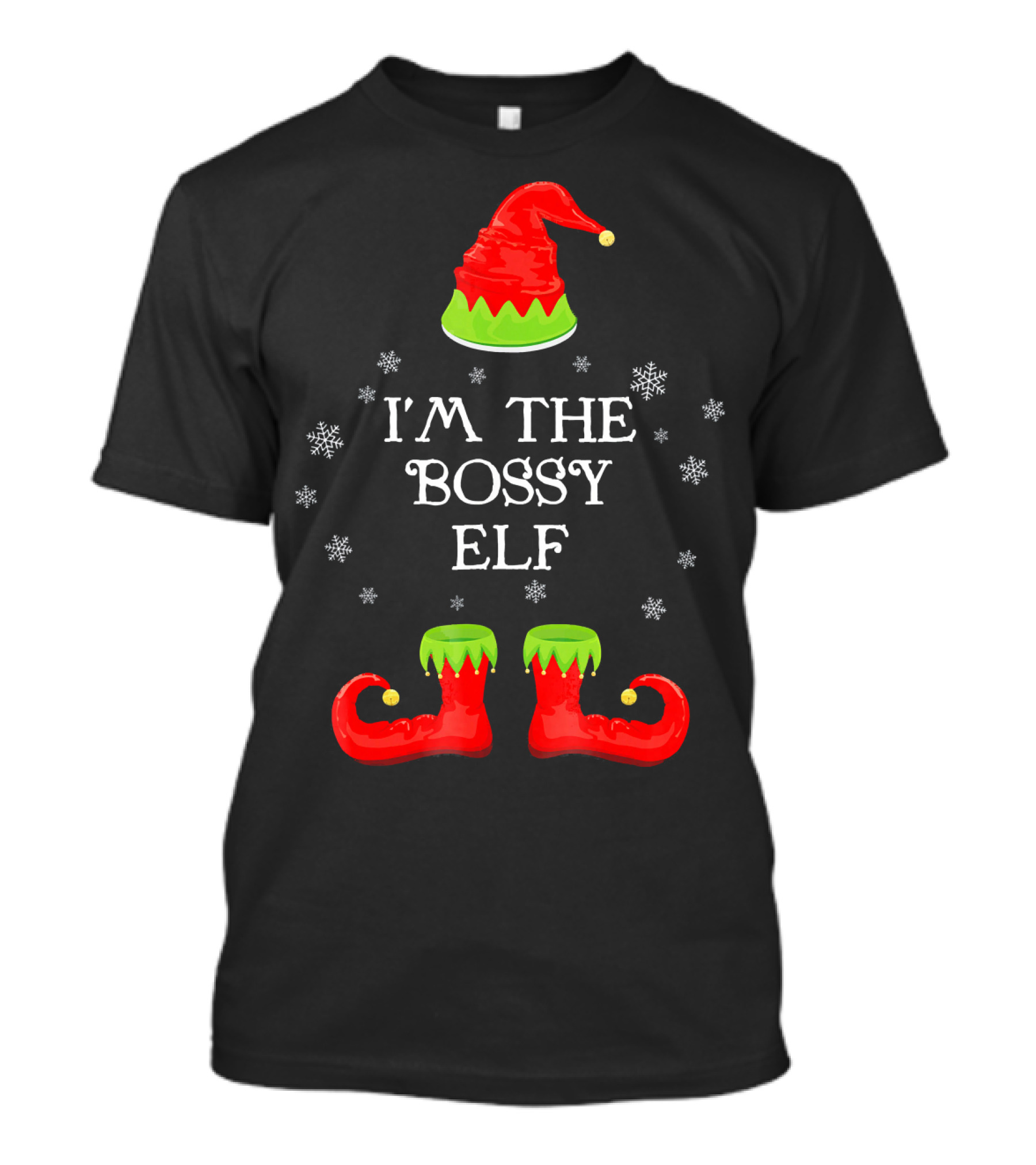 I'm The Bossy Elf Christmas Family Matching T-Shirt
