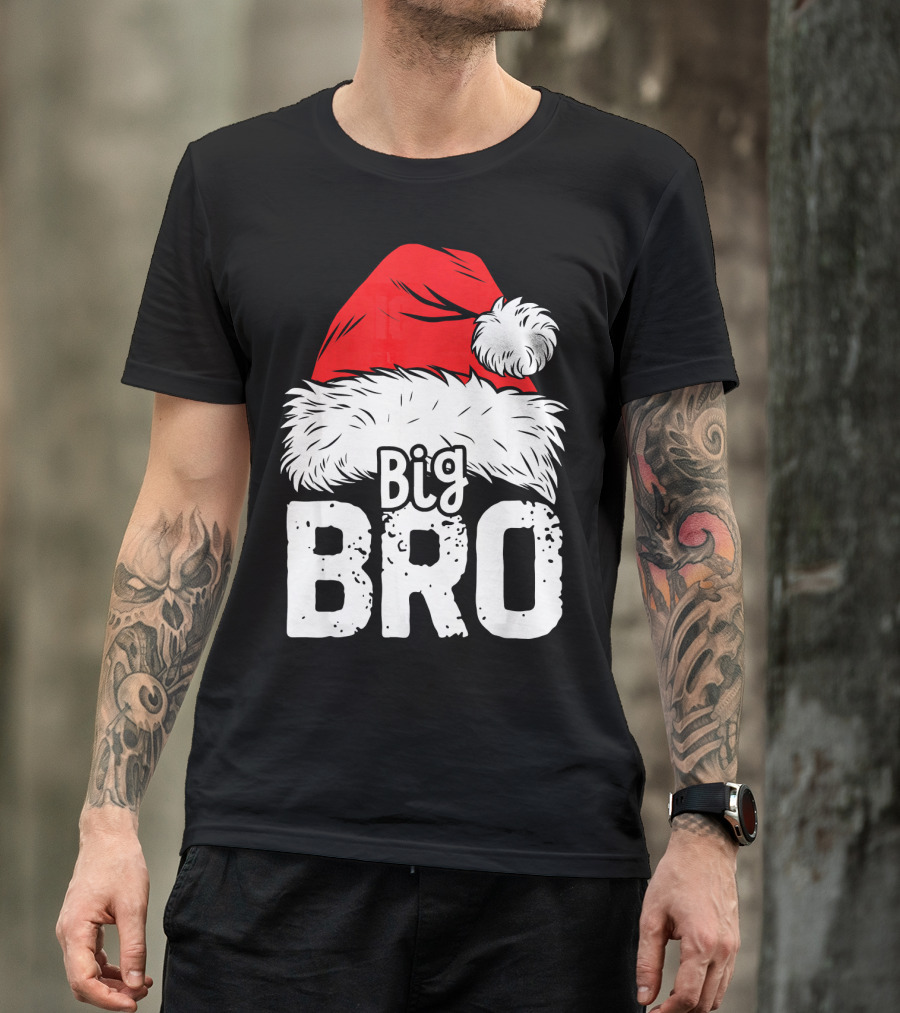 Big Bro Santa Hat Christmas T-Shirt