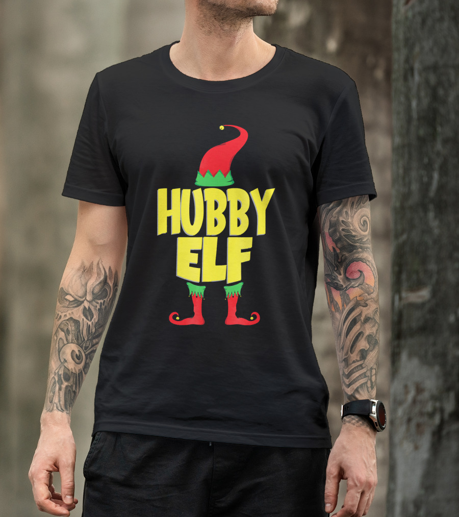 Hubby Elf Christmas Cute Cou T-Shirt