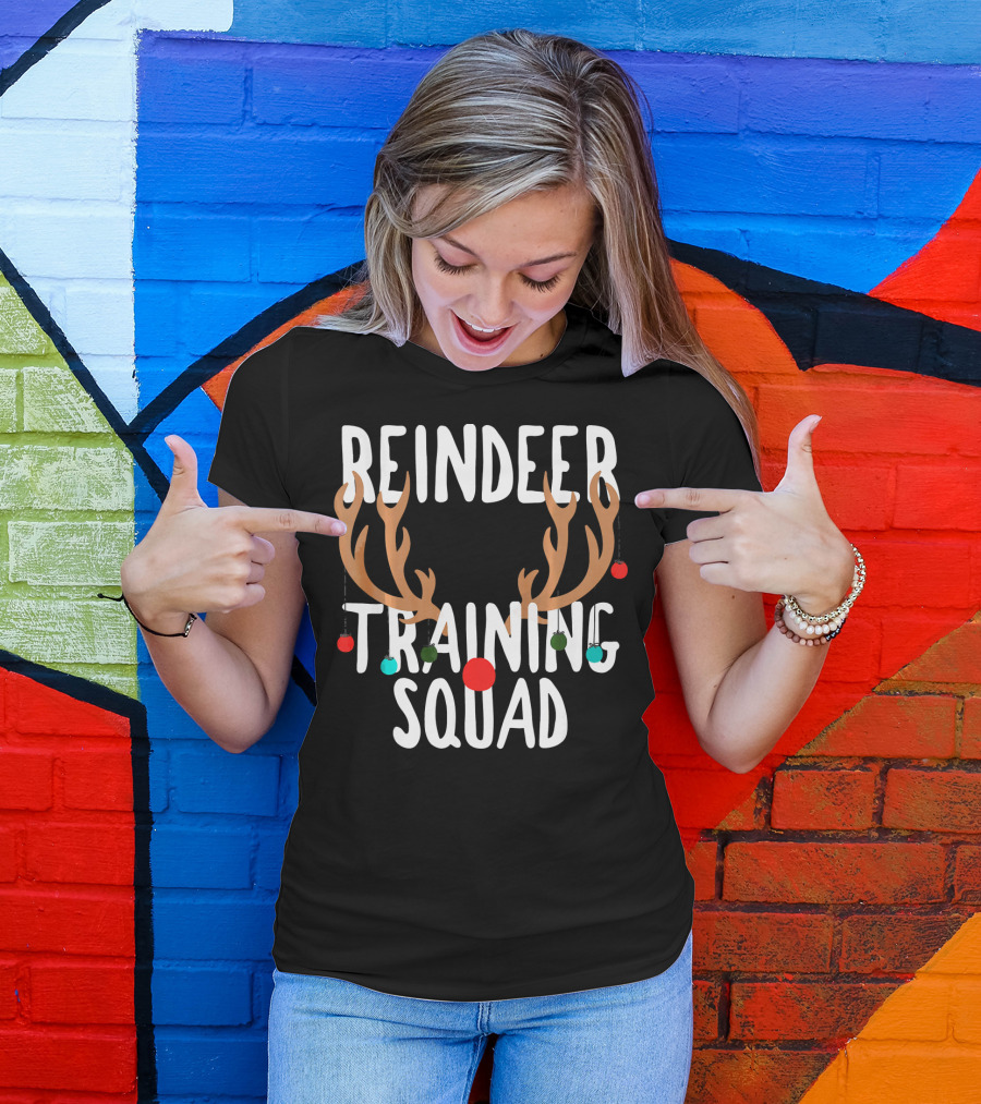 Reindeer Training Squad Team Antler Ornaments T-Shirt