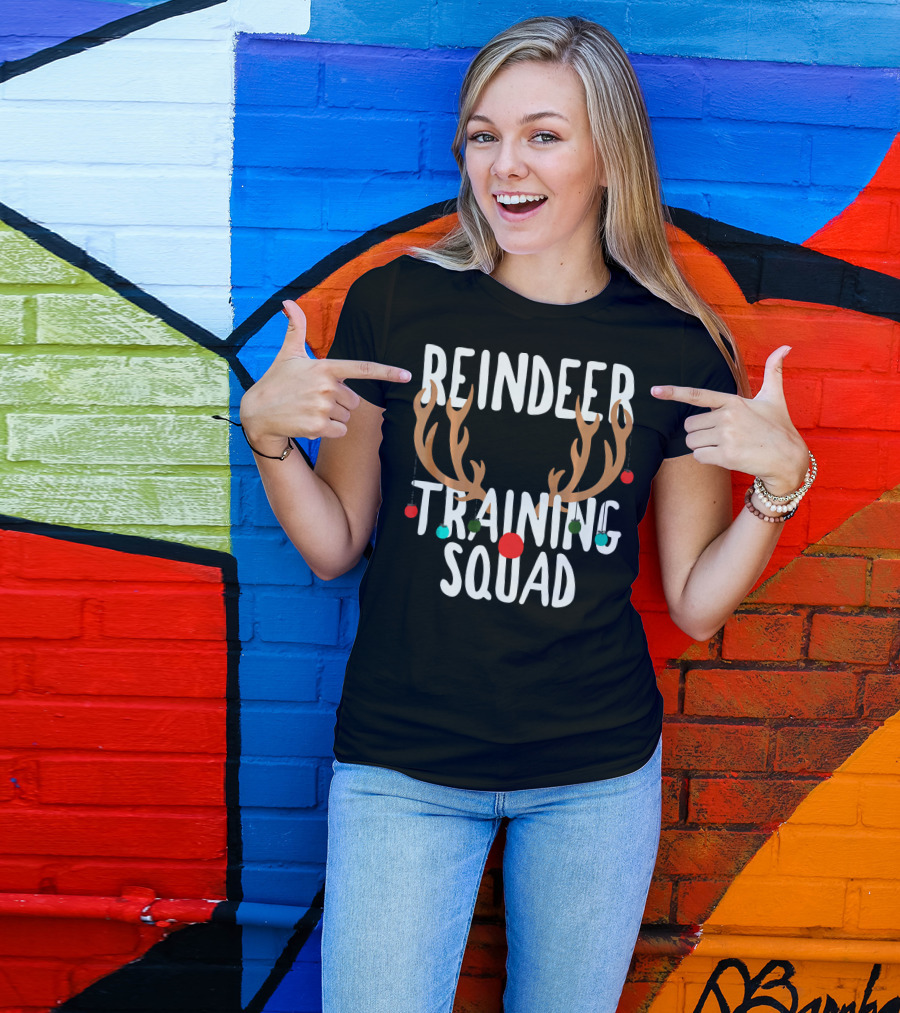 Reindeer Training Squad Team Antler Ornaments T-Shirt