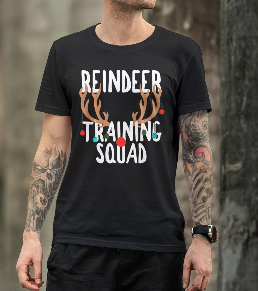 Reindeer Training Squad Team Antler Ornaments T-Shirt