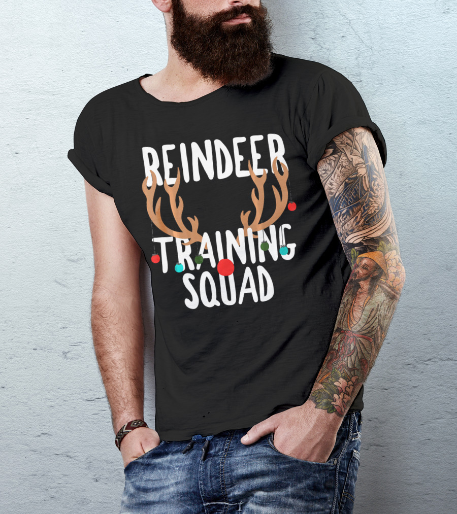 Reindeer Training Squad Team Antler Ornaments T-Shirt