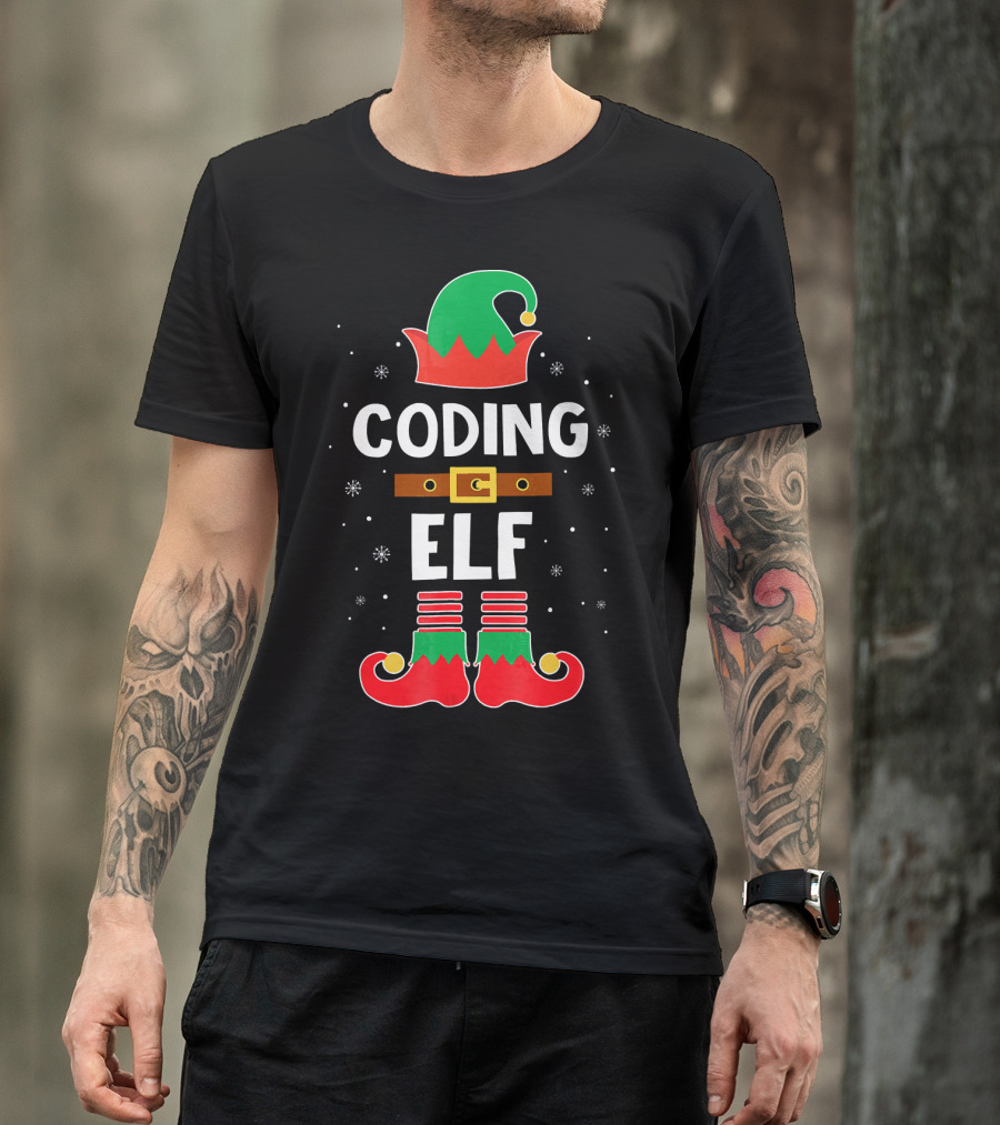 CODING ELF Christmas Computer Me Festive T-Shirt
